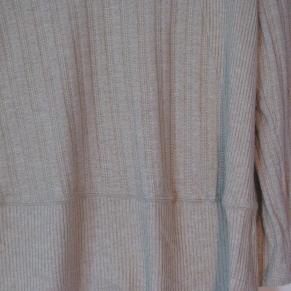 * Como Vintage Sweater XL EUC tan Long Sleeve Ribbed Knit Top Super Soft - Picture 4 of 6
